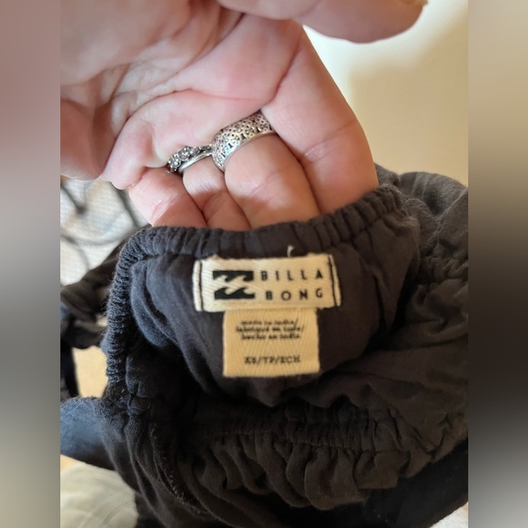 NWT Billabong Love Fade Puff Sleeve Charcoal Maxi Dress - Picture 6 of 9